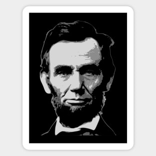 Abraham Lincoln Black and White Sticker